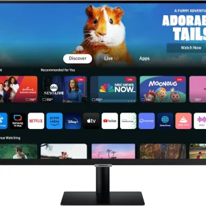 32-Inch M5 (M50D) Series FHD Smart Monitor with Streaming TV, Speakers, HDR10, Gaming Hub, Multiple Ports, Workout Tracker, Vision Accessibility Tools, LS32DM500ENXGO, 2024