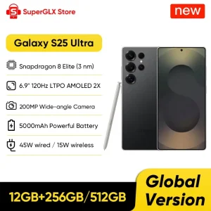 2025 nouveau Samsung Galaxy S25 Ultra 5G Smartphone Snapdragon 8 Elite 6.9 "120Hz dynamique LTPO AMOLED 2X affichage 200MP Quad AI caméra