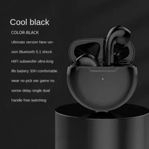Original Pro6 TWS Touch Control Wireless Headphone Bluetooth 5.0 Earphones Sport Earbuds Music Headset For Iphone Xiaomi phones