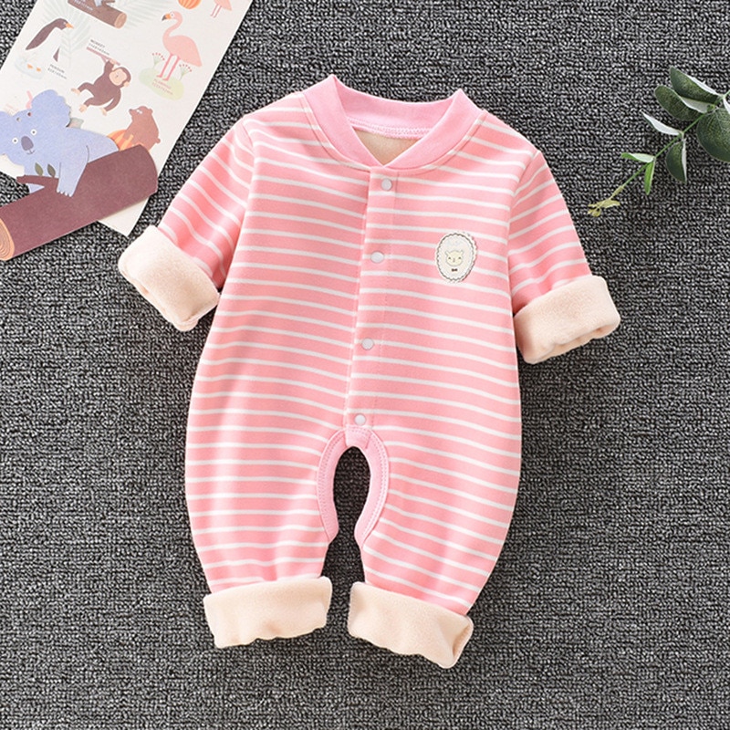 Barboteuse à rayures pour bébé – Image 2