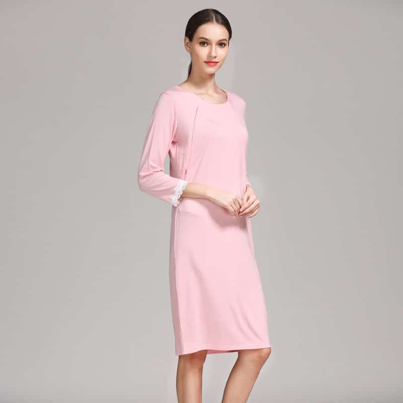 Chemise de nuit de grossesse unie – Image 4