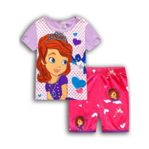 Pyjama deux pièces manches courtes à motif princesse Sofia